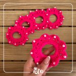 Magenta green hair band