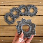 Gray green hair band