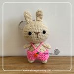 سرکلیدی خرگوش پیشبند هویجدار صورتی روشن