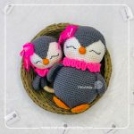 Penguin doll and rattle gift set