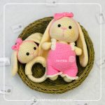 عروسک و جغجغه خرگوش صورتی